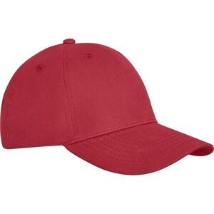 Elevate Unisex Adult Davis 6 Panel Cap / Red